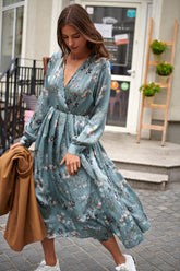 Raining Love long pleated dress